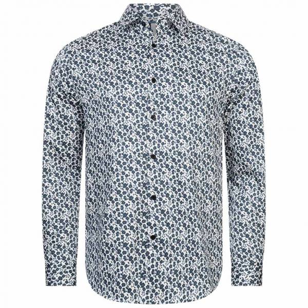 TED BAKER Capua Small Floral Hombre Camisa de manga larga 272163-BLANCO