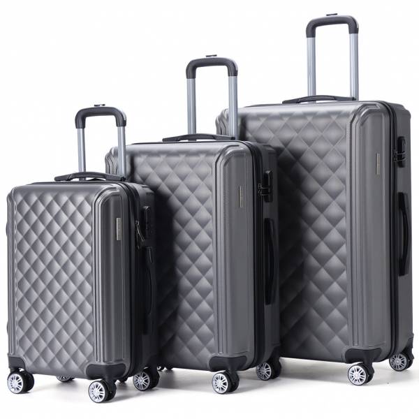 VERTICAL STUDIO &quot;Trondheim&quot; 20&quot; 24&quot; 28&quot; Valise Ensemble de 3 gris