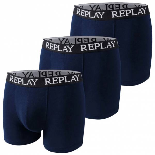 Image of REPLAY Basic Cuff Logo Uomo Boxer Set da 3 I101102-N188064