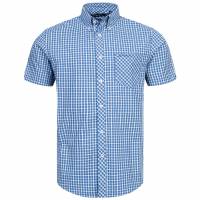 BEN SHERMAN Casual Heren Hemd met korte mouwen 0075985WEDGEWOOD BLAUW