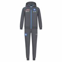 SSC Neapel EA7 Emporio Armani Kinderen Trainingspak met capuchon grijs EASSCN23R09JR-MAGNET