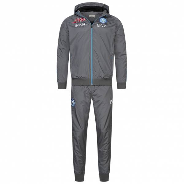 SSC Neapel EA7 Emporio Armani Men hoods Presentation Tracksuit grey EASSCN23R08-MAGNET