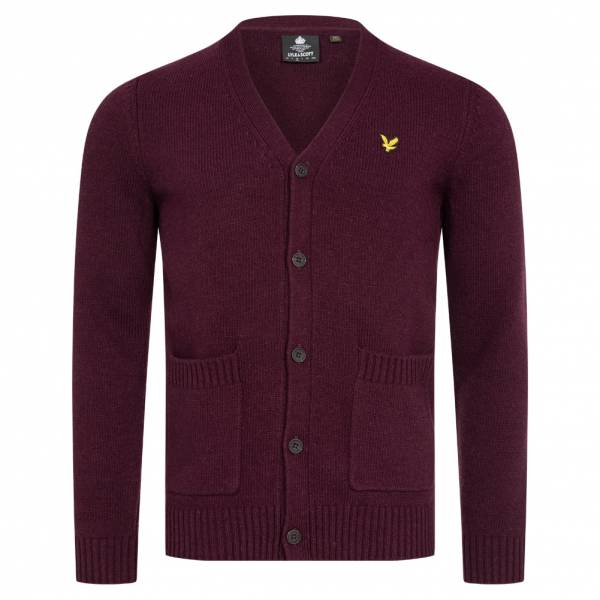 Lyle &amp; Scott Blend Cardigan Mężczyźni Rozpinany sweter z dzianiny od wełna KN1458V-Z562