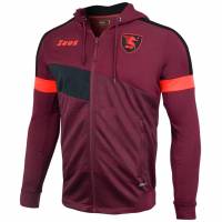 US Salernitana 1919 Zeus Felpa con zip e cappuccio rosso