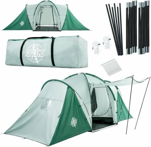 GOGLAND &quot;Big Camping&quot; Premium 6 people Tent with 2 cabins