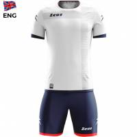 Zeus Mundial Teamwear Set Shirt met short wit marineblauw