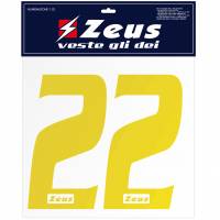 Zeus cyfry - Zestaw 1-22 do prasowania 10 cm żółtego