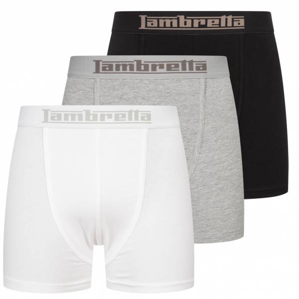 Lambretta Retro Uomo Boxer Set da 3 SS8204-NERO/GRIGIO/BIANCO