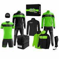 Zeus Apollo Fußball Set Teamwear Box 12-teilig Neon Grün Schwarz