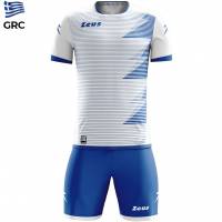 Zeus Mundial Teamwear Set Shirt met short wit royal blue