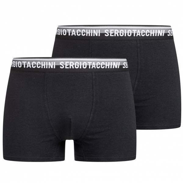 Sergio Tacchini Hombre Calzoncillos bóxer Pack de 2 SA8856587-Gris/Negro