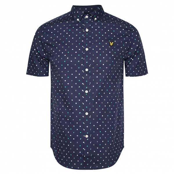 Lyle &amp; Scott Flag Print Heren Hemd met korte mouwen SW1302V-W154