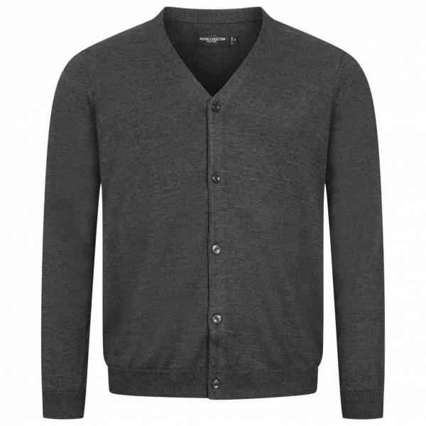 Image of RUSSELL Knit Cardigan Uomo Cardigan 0R715M0-Carbone-Marna064