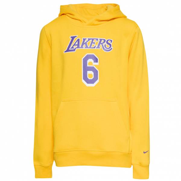 LA Lakers Nike NBA #6 James Pallone da basket Bambini Felpa con cappuccio 2Z2B7FDE2-NFG-LAK06