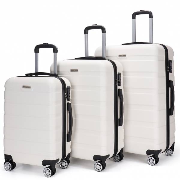 VERTICAL STUDIO &quot;Trelleborg&quot; 20&quot; 24&quot; 28&quot; Suitcase Set of 3 cream