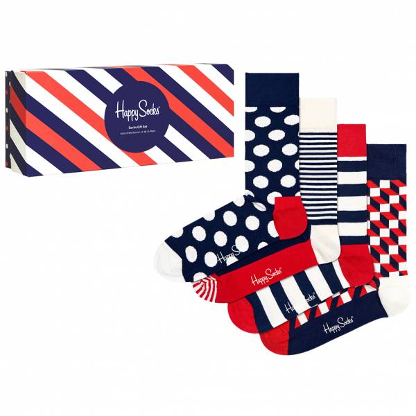 Happy Socks Classic Navy Gift set Socks 4 pairs XBDO09