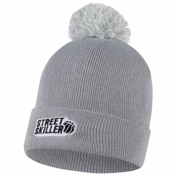 STREETSKILLER &quot;MVP&quot; Pom Pom Beanie Bobble Hat gray