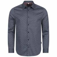 TED BAKER Pavia Star Geo Print Hommes Chemise à manches longues 272176-MARINE