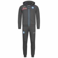 SSC Neapel EA7 Emporio Armani Heren Trainingspak met capuchon grijs EASSCN23RU09-MAGNET