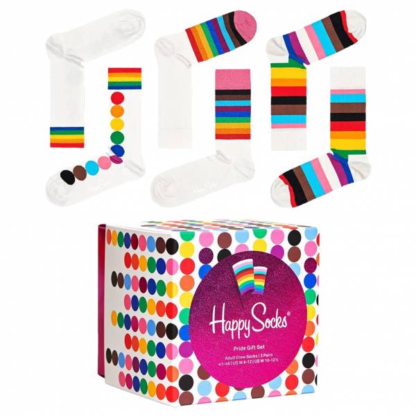 Happy Socks Pride Rainbow Gift Set Socks 3 Pairs XPRD08-1300