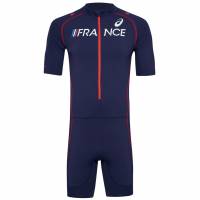 Francja ASICS Track & Field Racing Suit Mężczyźni Kombinezon sprintera XRK767-52FR