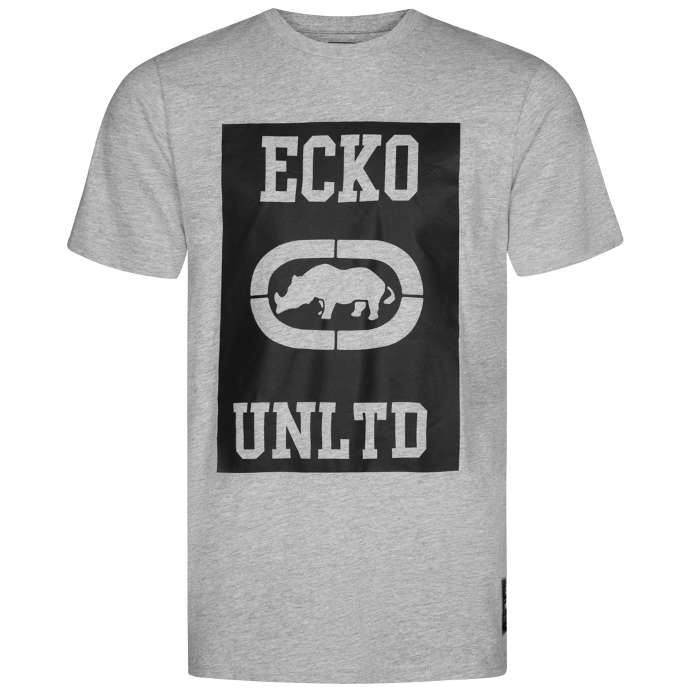 Ecko Unltd. Square Logo Tee Men's T-Shirt ESK4371 Ath Gray Marl ...