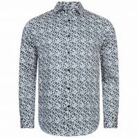 TED BAKER Capua Small Floral Uomo Camicia a maniche lunghe 272163-BIANCO