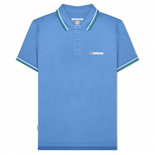 Lambretta Twin Tipped Men Polo Shirt SS1608-AZ BL/DL/GRY