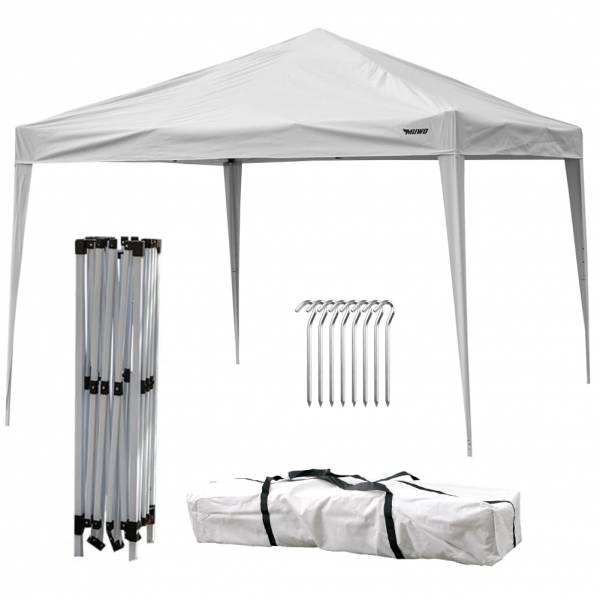 MUWO &quot;Pavilio&quot; Outdoor Faltpavillon 3x3 m UV Schutz 50+ weiß