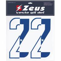 Zeus cyfry - Zestaw 1-22 do prasowania na 10 cm połowie royal blue