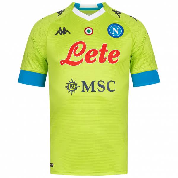 Image of SSC Napoli Kappa Kombat Pro Uomo Maglia 31123BW-VERDE LIME-AZZURRA064