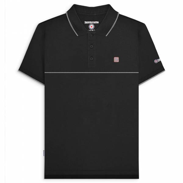 Lambretta Chest Stripe Uomo Polo SS1225-BLK/GRY