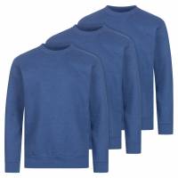 RUSSELL Authentic Melange Sweat Men Sweatshirt Pack of 3 0R260M0-Ocean Melange