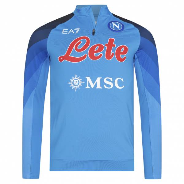 Image of SSC Neapel EA7 Emporio Armani 1/4 Cerniera lampo Uomo Felpa per l'allenamento blu EASSCN23T05-AZZURRO064