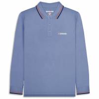 Lambretta Twin Tipped Hommes Polo à manches longues SS3224-GRY ROUGE/NVY