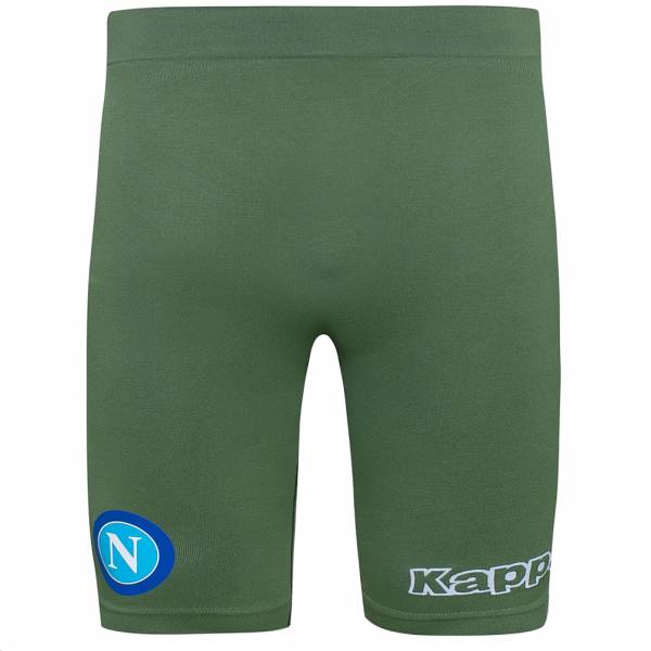 SSC Napoli Kappa Kombat Nusas Uomo Pantaloncini a compressione 303GBM0-VERDE