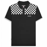 Lambretta Two Tone Tipped Hommes Polo SS0204-BLK/WHT