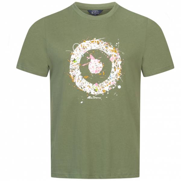 BEN SHERMAN Painted Target Heren T-shirt 0071783BLEEK KAKI