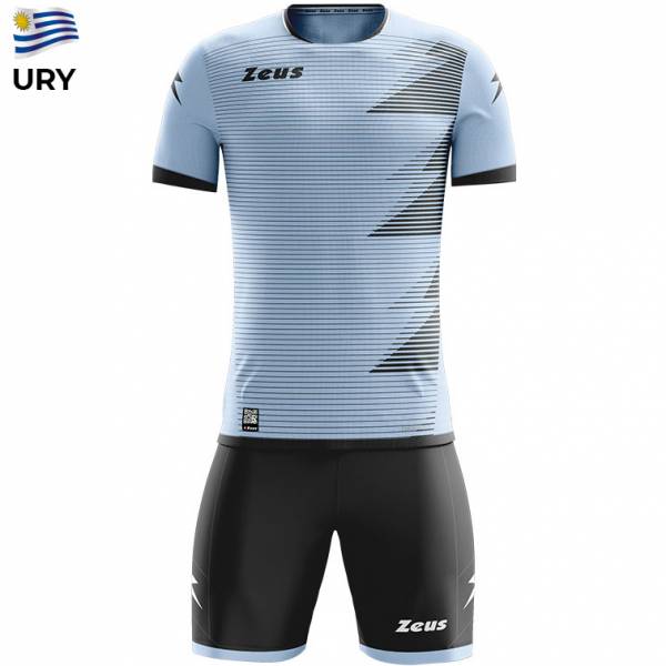 Zeus Mundial Teamwear Set Shirt met short hemelszwart