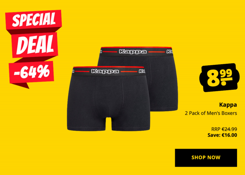 Kappa 2 Pack of Men's Boxers only 8,99 €!