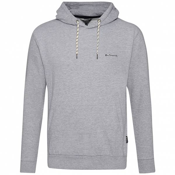 BEN SHERMAN Rilievo Gomma Uomo Felpa con cappuccio 0072157G-GRIGIO MARL