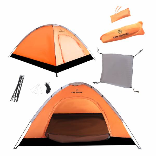 Image of KIRKJUBØUR® "Vindr" campeggio per 2 persone Tenda da campeggio arancione064