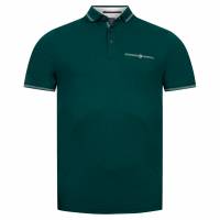 TED BAKER Tortila Stripe Collar Heren Poloshirt 242808-DK-GROEN