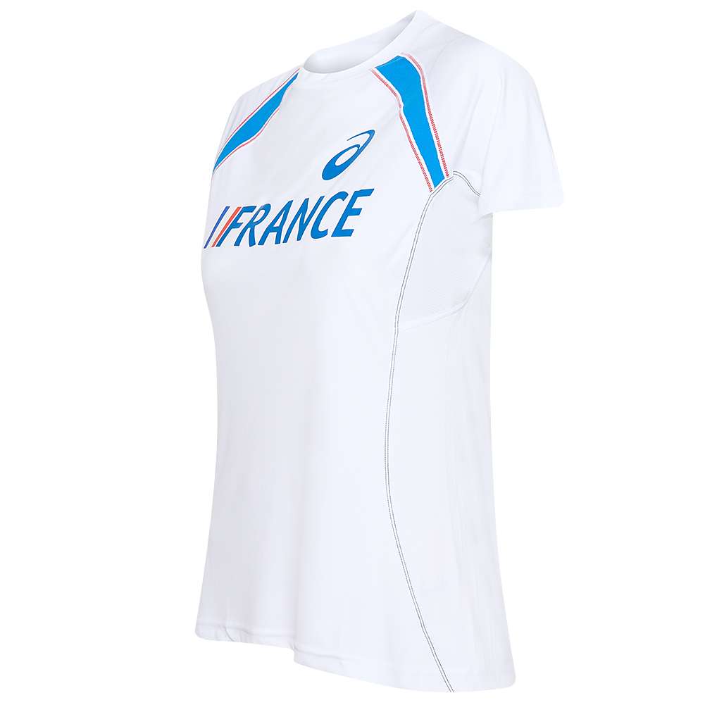 Frankreich ASICS Pro Elite Leichtathletik Damen Shirt 113087FR 0001