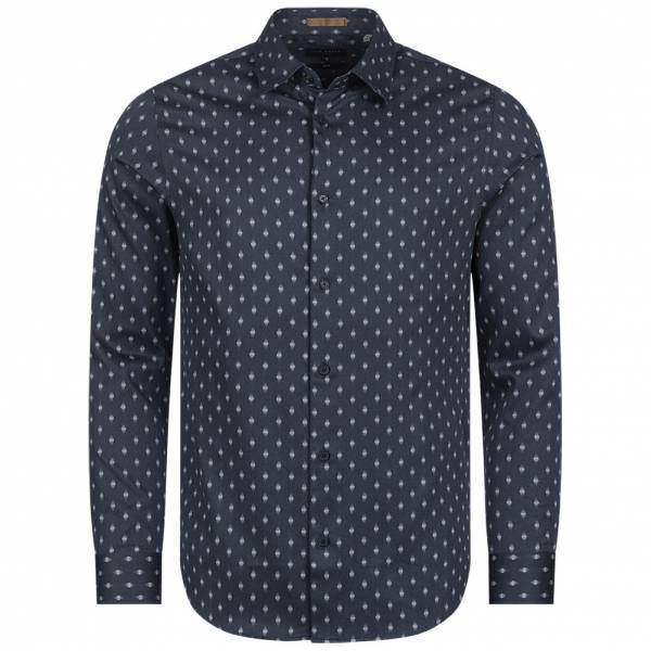 TED BAKER Ardea Dot Hommes Chemise à manches longues 272171-MARINE