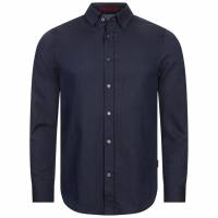 TED BAKER Crotone Herring Herren Langarm Hemd 272031-NAVY