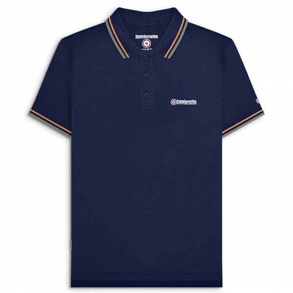 Lambretta Podwójnie wywrotka Mężczyźni Koszulka polo SS1608-NAVY-N/LG