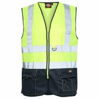 Dickies Two Tone High Visibility Vest Herren Arbeitsweste SA22021YLN