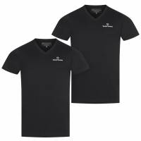 Sergio Tacchini Hombre Camisetas interiores Cuello de pico Pack de 2 negro 39493236