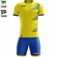 Zeus Mundial Teamwear Set Shirt met short geel royal blue